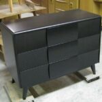 141 Kohinoor single dresser redone in black