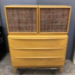 redone Wheat 1509 Cane door chest