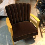 completely refinished and redone with brown Velvet-Mohair