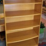 Custom Sculptura style bookcase in Wheat