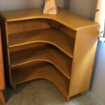 refinished  in Wheat. M322 corner bookcase