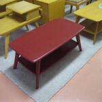 painted red with lacquer top coat M335 cocktail table