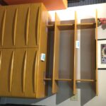 M524 double dresser with custom shelving (divider) top redone Wheat