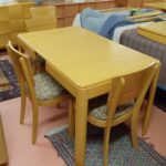 older table and chairs redone Wheat