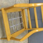 metal straps were rusty so they were cleaned and painted Aristocraft M927 chair redone Wheat
