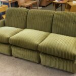 Total length is approx. 80 inches. Depth is 36. Height is 32. C3985 three piece sectional