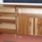 Three pieces bookcase sectional made with Sycamore