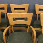 in original very good/excellent Wheat. Need reupholstering. set of 5+1 dogbones