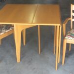 redone Wheat !66 gateleg drop leaf and pair of M553 arm chairs
