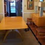 Triple Ped table, 4 Stingrays and custom 3709 buffet in Wheat