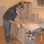 Sanding drawer shelves