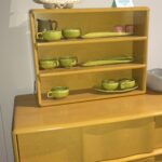 Finished in Wheat 24 x 19 x 7. $450 Adjustable shelves This is a 2/3 version of the 321 straight bookcase. Knick-knack unit.