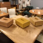 Made with Birch in Champagne, Wheat  and Natural.
All have been sold. Jewelry boxes