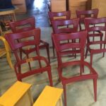 custom order for red lacquered dog bone chairs redogs