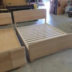 as new as new can be, still in the builders shop. Queen Encore custom with Plaza feet