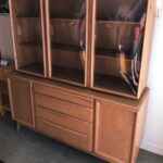 Refinished Champagne M1547 Triple bubble china on M1543 credenza