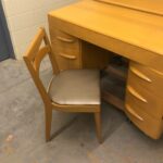 with 953 chair redone Wheat desk w/chair older kneehole desk