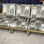 927 sectional refinished in Platinum and reupholstered