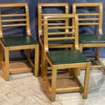previously refinished in Wheat. Very good condition with interesting vinyl on seats. $650