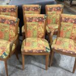 Fabric is newer and in excellent condition. Wood needs to be redone.