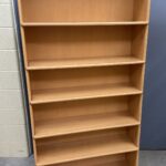 72 x 36 x 11 with five adjustable shelves