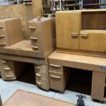 320 and 315 desks, 783 student desk. The compartment bookcase is sold.