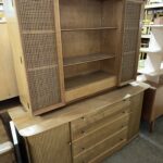 Buffet is 65 x 20 deep x 31 high. Total height is 70 1/2. very good condition